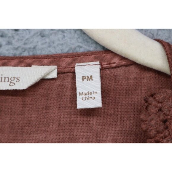 Soft Surroundings Caribe Brown Open Front Overlay-Medium/Petite-Embroidered-Boho - Picture 7 of 11